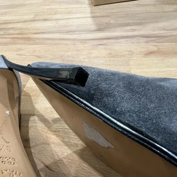 Casadei Blade Grey SUEDE Pumps size  8.5 - Picture 3 of 11